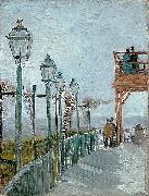 Vincent Van Gogh Terrace and Observation Deck at the Moulin de Blute-Fin, Montmartre Sweden oil painting artist